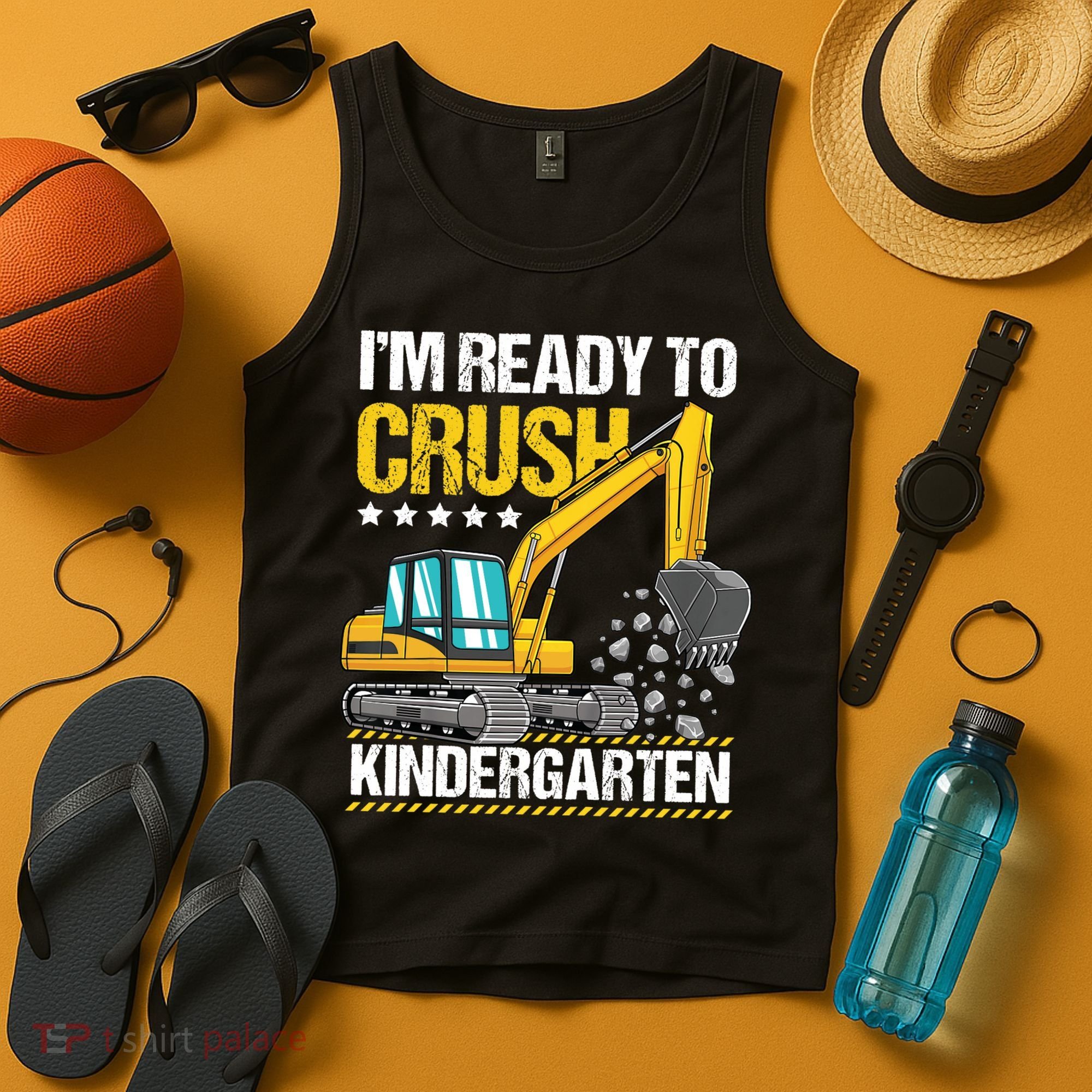 I'm Ready To Crush Kindergarten Construction Vehicle Boy Tank Top