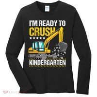 I'm Ready To Crush Kindergarten Construction Vehicle Boy Women's Long Sleeve Shirt thumb 0