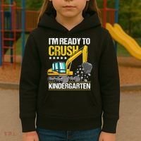 I'm Ready To Crush Kindergarten Construction Vehicle Boy Kids Hoodie thumb 3