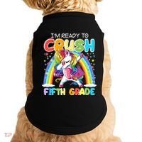 Im Ready To Crush Fifth Grade Unicorn Back To School Gift Cool Gift Doggie Tank thumb 0