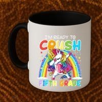 Im Ready To Crush Fifth Grade Unicorn Back To School Gift Cool Gift Coffee Mug thumb 2