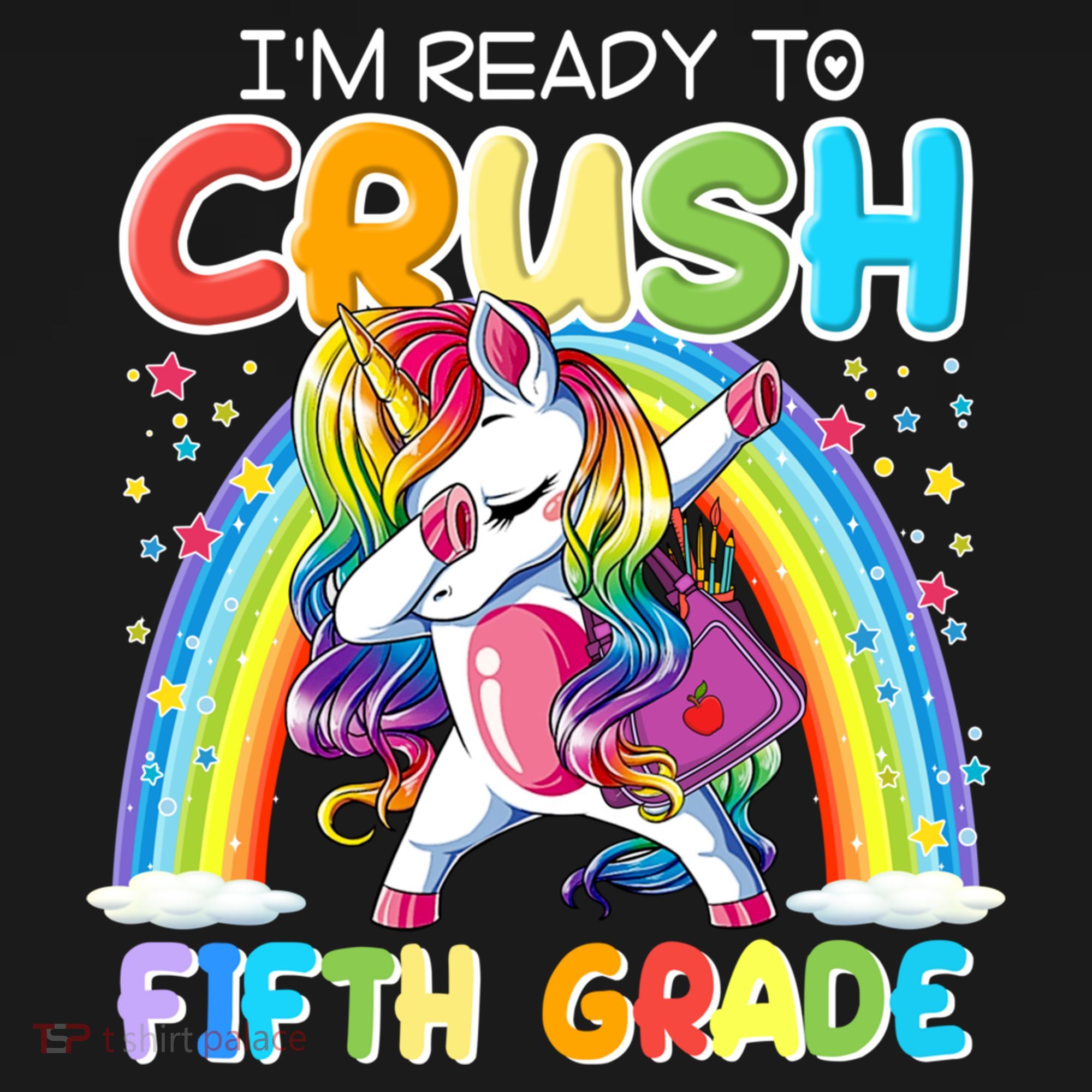 Im Ready To Crush Fifth Grade Unicorn Back To School Gift Cool Gift Women's Hoodie