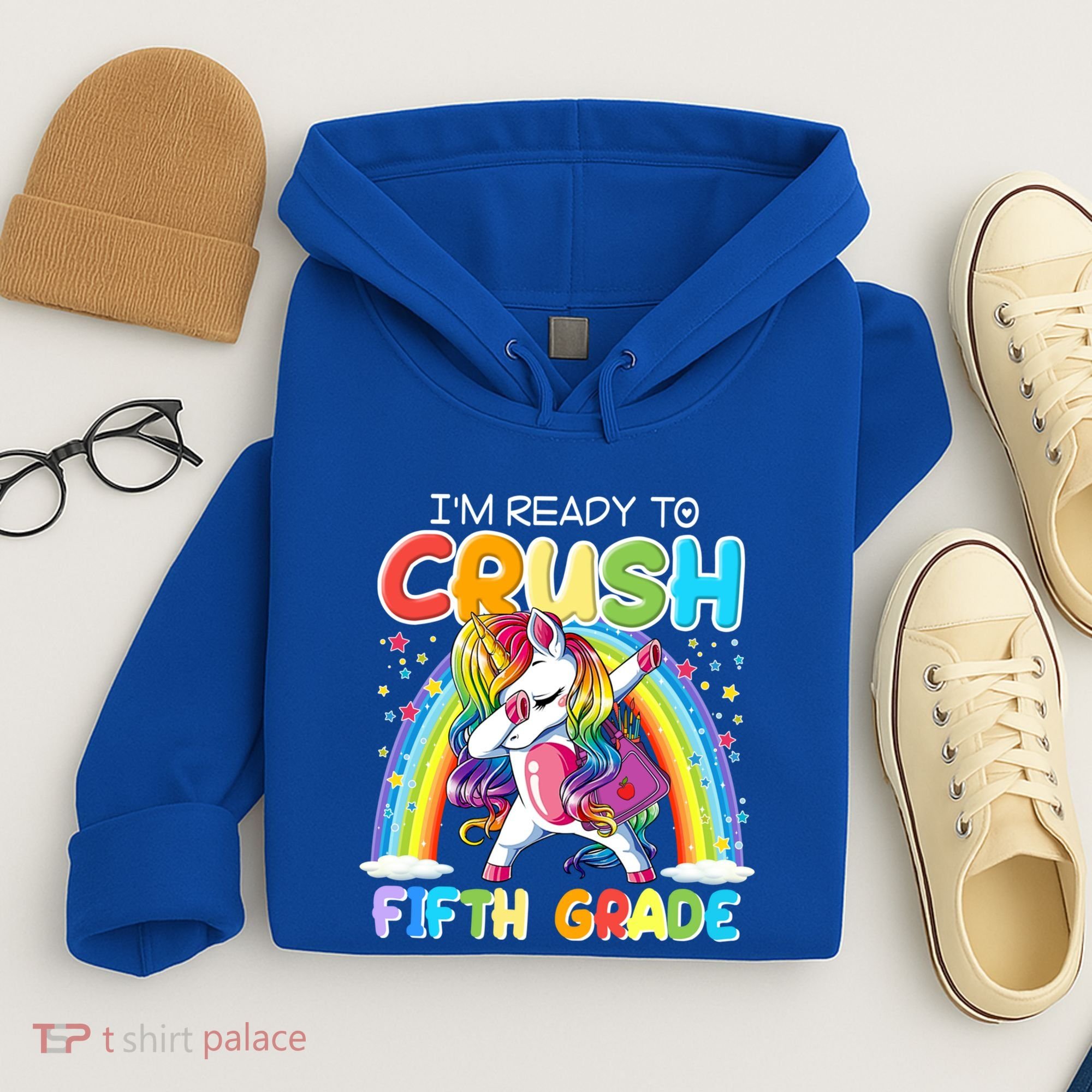 Im Ready To Crush Fifth Grade Unicorn Back To School Gift Cool Gift Hoodie