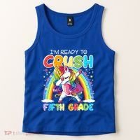 Im Ready To Crush Fifth Grade Unicorn Back To School Gift Cool Gift Tank Top thumb 2
