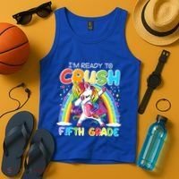 Im Ready To Crush Fifth Grade Unicorn Back To School Gift Cool Gift Tank Top thumb 4