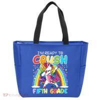Im Ready To Crush Fifth Grade Unicorn Back To School Gift Cool Gift Tote Bag thumb 0
