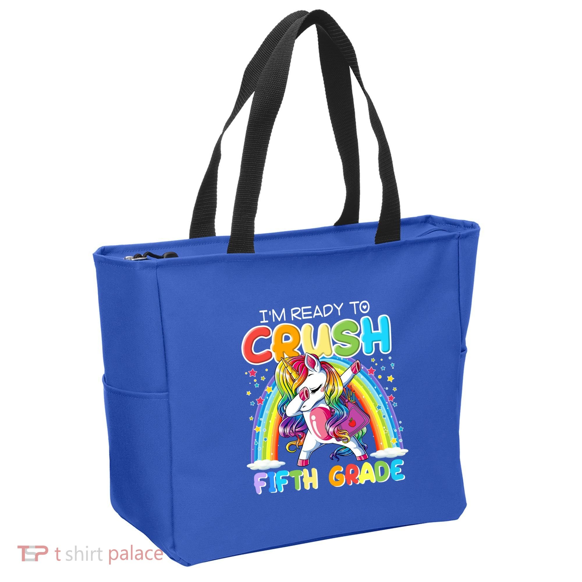 Im Ready To Crush Fifth Grade Unicorn Back To School Gift Cool Gift Tote Bag