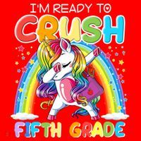 Im Ready To Crush Fifth Grade Unicorn Back To School Gift Cool Gift Santa Hat thumb 1