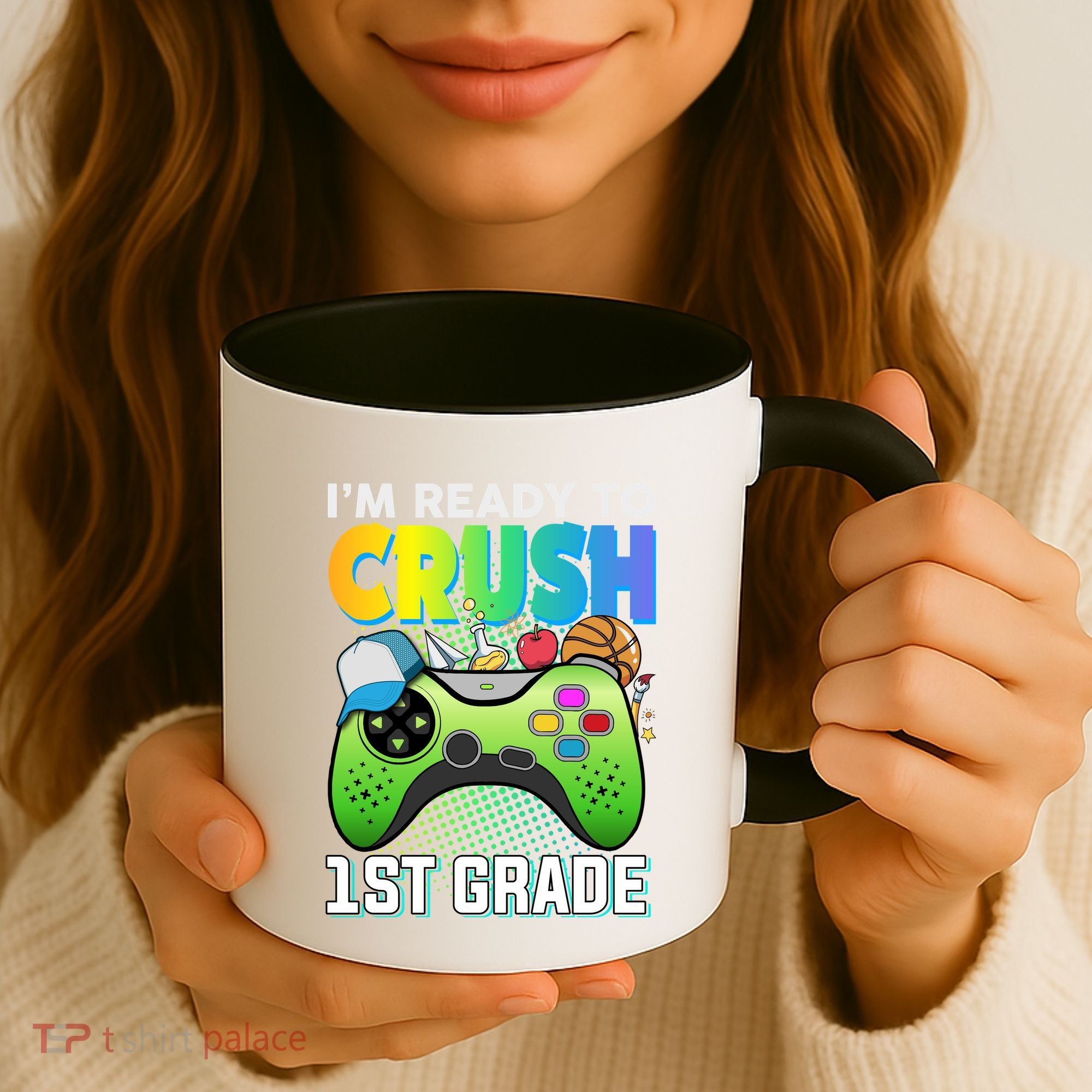 Im Ready To Crush 1st Grade Back To School Video Game Boy Gift Coffee Mug
