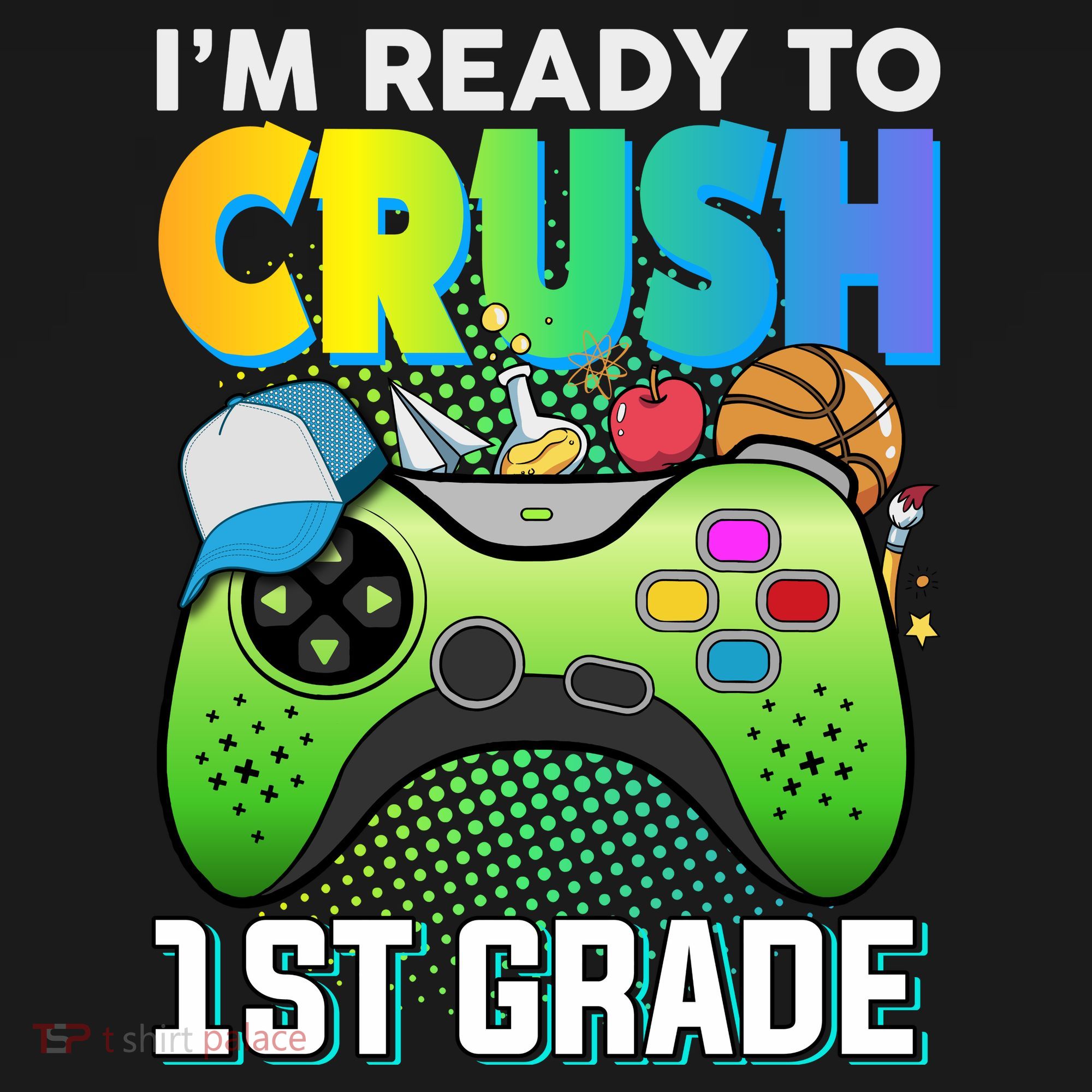Im Ready To Crush 1st Grade Back To School Video Game Boy Gift Women's Hoodie