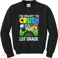 Im Ready To Crush 1st Grade Back To School Video Game Boy Gift Kids Sweatshirt thumb 0