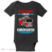 I'm ready to crush kindergarten Firefighter Baby Bodysuit thumb 0