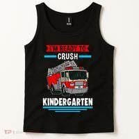 I'm ready to crush kindergarten Firefighter Tank Top thumb 2