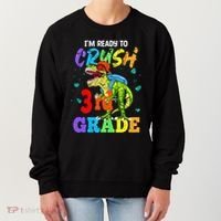 I'm Ready To Crush 3rd Grade Dinosaur Back To School Women's Sweatshirt thumb 0