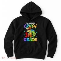 I'm Ready To Crush 3rd Grade Dinosaur Back To School Hoodie thumb 0