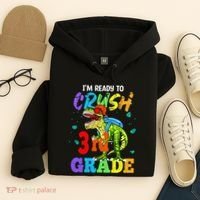 I'm Ready To Crush 3rd Grade Dinosaur Back To School Hoodie thumb 4