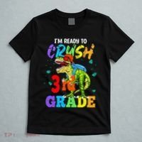 I'm Ready To Crush 3rd Grade Dinosaur Back To School T-Shirt thumb 5