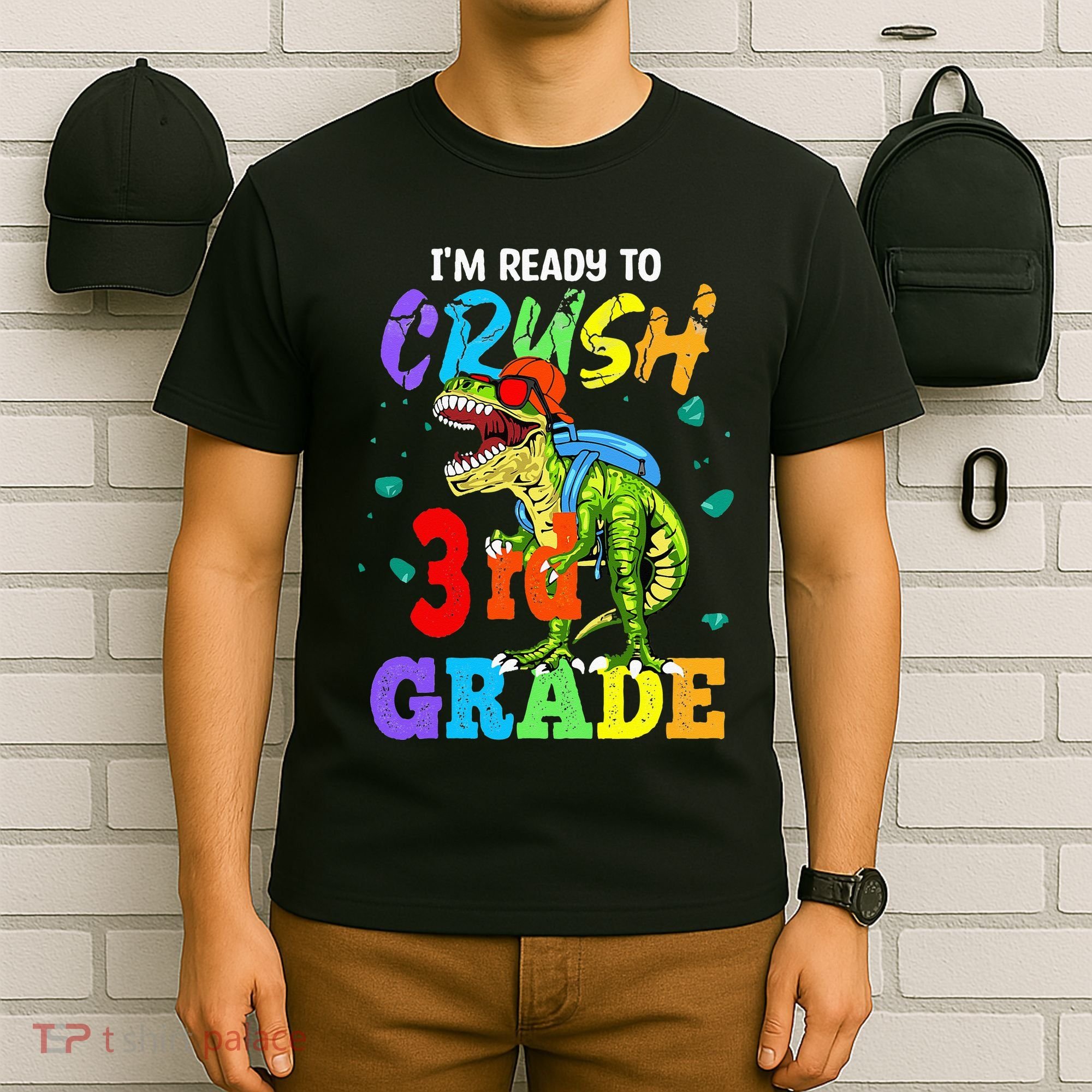 I'm Ready To Crush 3rd Grade Dinosaur Back To School T-Shirt