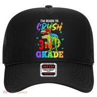 I'm Ready To Crush 3rd Grade Dinosaur Back To School Hat thumb 0