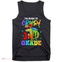 I'm Ready To Crush 3rd Grade Dinosaur Back To School Tank Top thumb 0