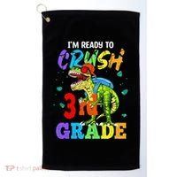I'm Ready To Crush 3rd Grade Dinosaur Back To School Golf Towel thumb 0