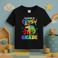 I'm Ready To Crush 3rd Grade Dinosaur Back To School Toddler T-Shirt thumb 3