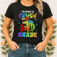 I'm Ready To Crush 3rd Grade Dinosaur Back To School Women's T-Shirt thumb 2