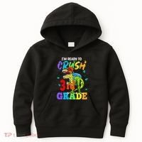 I'm Ready To Crush 3rd Grade Dinosaur Back To School Kids Hoodie thumb 0