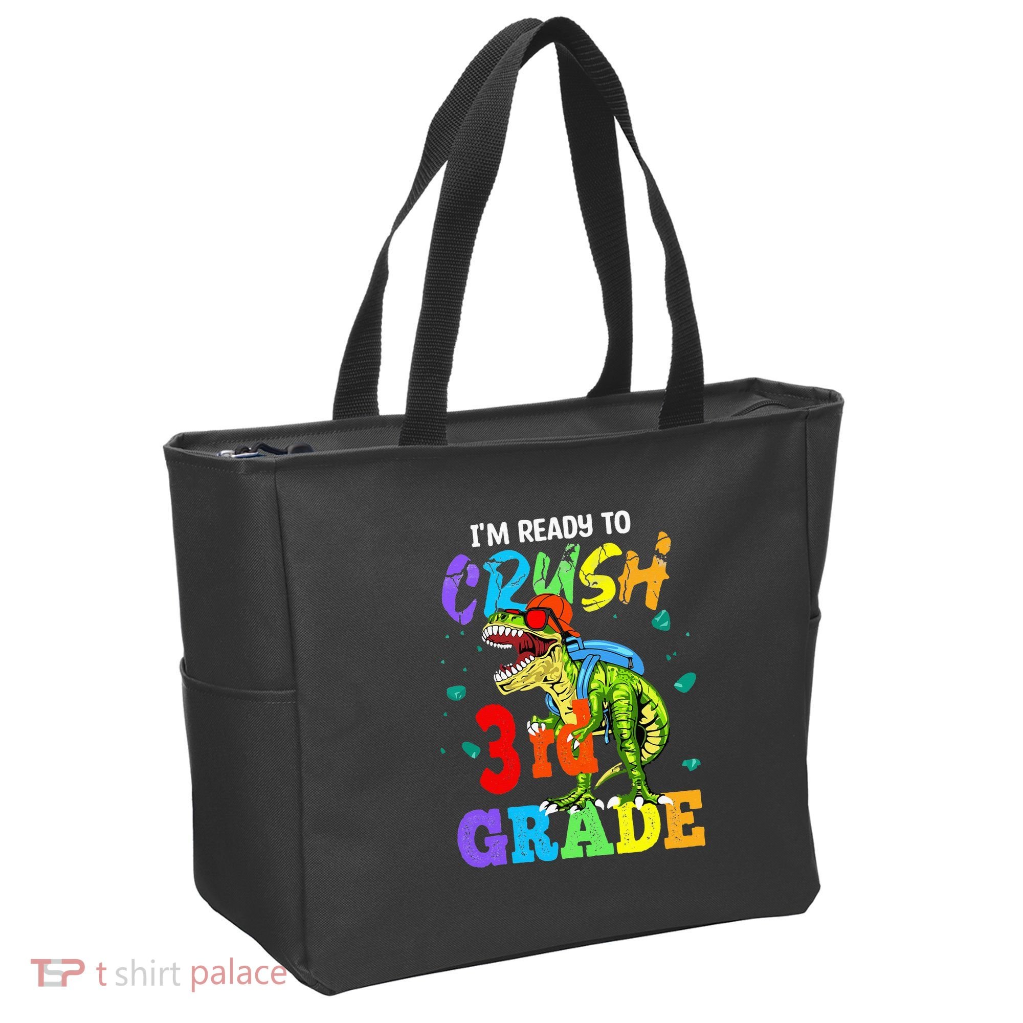I'm Ready To Crush 3rd Grade Dinosaur Back To School Tote Bag
