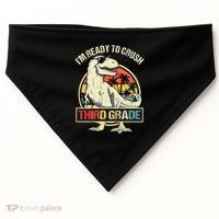 I'm Ready To Crush 3rd Grade Dinosaur T Rex Back To School USA-Made Doggie Bandana thumb 0
