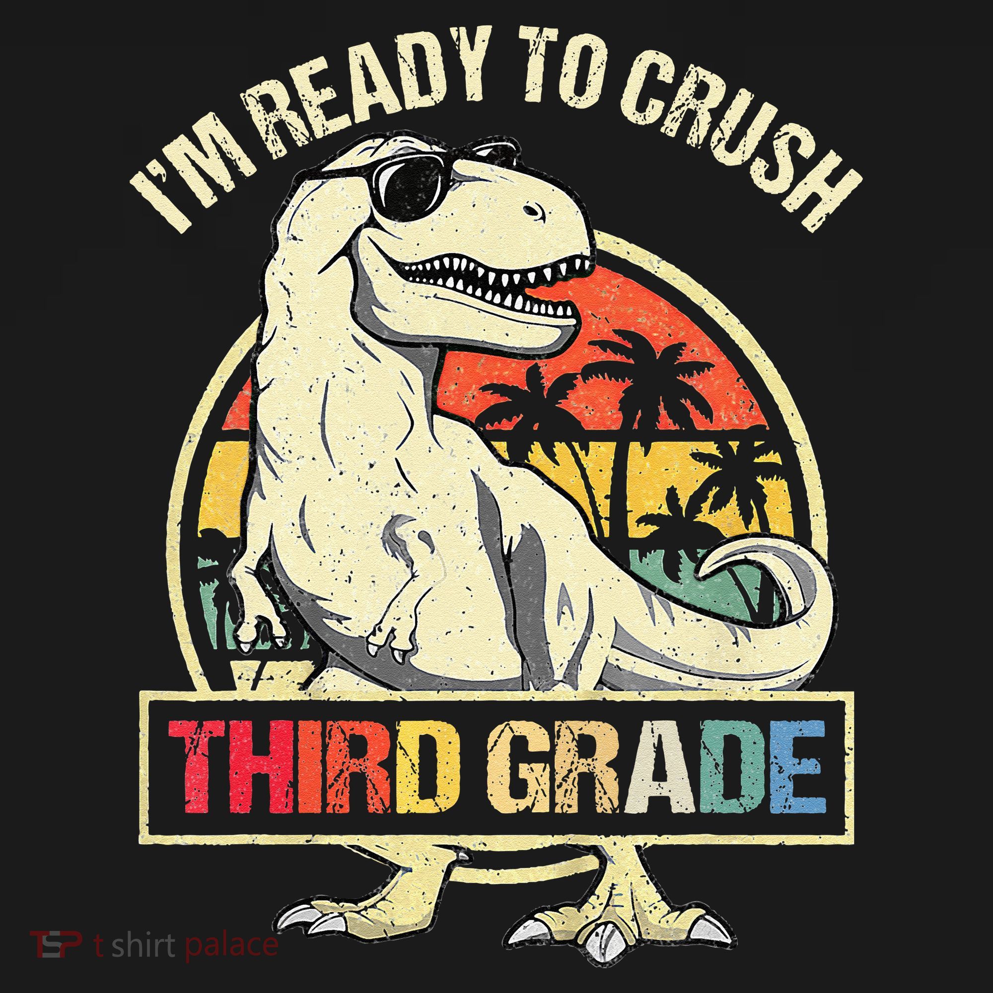 I'm Ready To Crush 3rd Grade Dinosaur T Rex Back To School Women's Hoodie