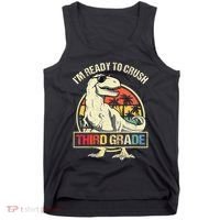 I'm Ready To Crush 3rd Grade Dinosaur T Rex Back To School Tank Top thumb 0