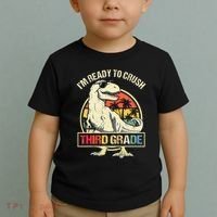 I'm Ready To Crush 3rd Grade Dinosaur T Rex Back To School Toddler T-Shirt thumb 2