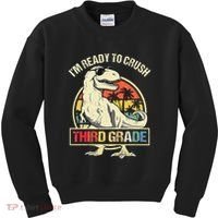 I'm Ready To Crush 3rd Grade Dinosaur T Rex Back To School Kids Sweatshirt thumb 0