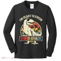 I'm Ready To Crush 3rd Grade Dinosaur T Rex Back To School Kids Long Sleeve Shirt thumb 0