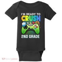 Im Ready To Crush 2nd Grade Back To School Video Game Boy Gift Baby Bodysuit thumb 0