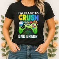 Im Ready To Crush 2nd Grade Back To School Video Game Boy Gift Women's T-Shirt thumb 2