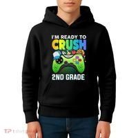 Im Ready To Crush 2nd Grade Back To School Video Game Boy Gift Kids Hoodie thumb 4