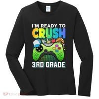 Im Ready To Crush 3rd Grade Back To School Video Game Boy Gift Women's Long Sleeve Shirt thumb 0