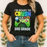 Im Ready To Crush 3rd Grade Back To School Video Game Boy Gift Women's T-Shirt thumb 2