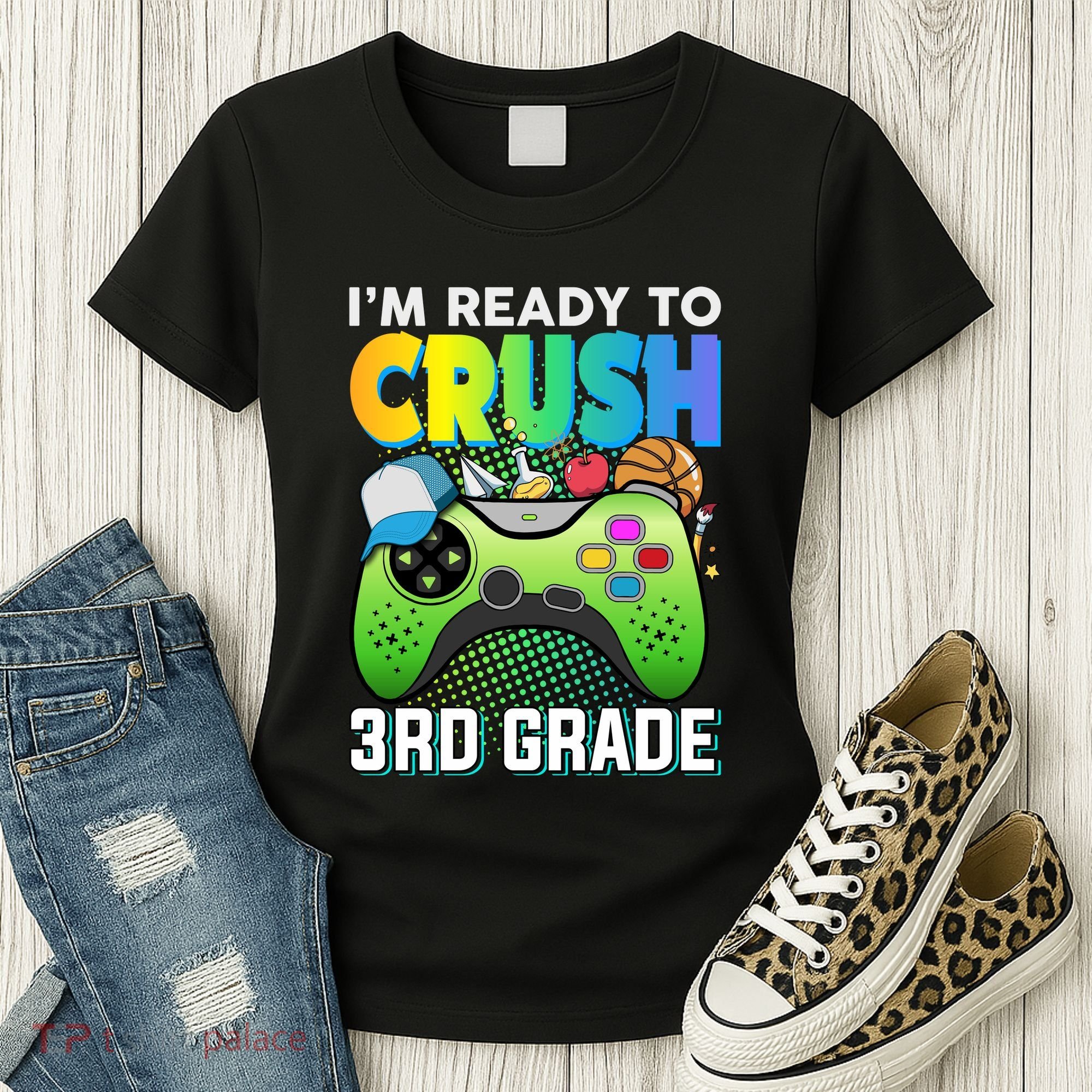 Im Ready To Crush 3rd Grade Back To School Video Game Boy Gift Women's T-Shirt