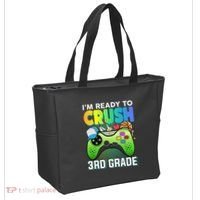 Im Ready To Crush 3rd Grade Back To School Video Game Boy Gift Tote Bag thumb 2