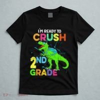 I'm Ready To Crush 2nd Grade Dinosaur Back To School T-Shirt thumb 5