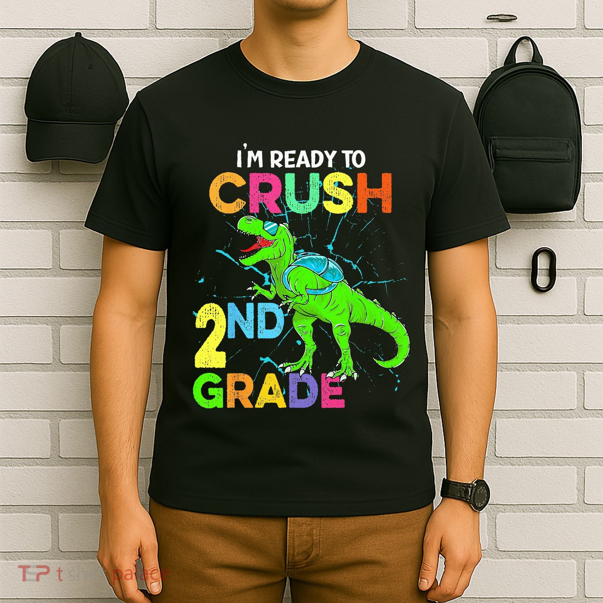 I'm Ready To Crush 2nd Grade Dinosaur Back To School T-Shirt