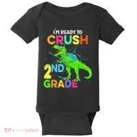 I'm Ready To Crush 2nd Grade Dinosaur Back To School Baby Bodysuit thumb 0