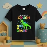 I'm Ready To Crush 2nd Grade Dinosaur Back To School Toddler T-Shirt thumb 3