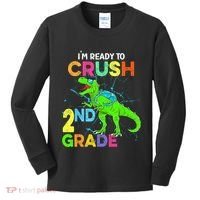 I'm Ready To Crush 2nd Grade Dinosaur Back To School Kids Long Sleeve Shirt thumb 0