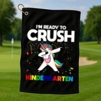 Im Ready To Crush First Grade Eletry School Great Gift Golf Towel thumb 1
