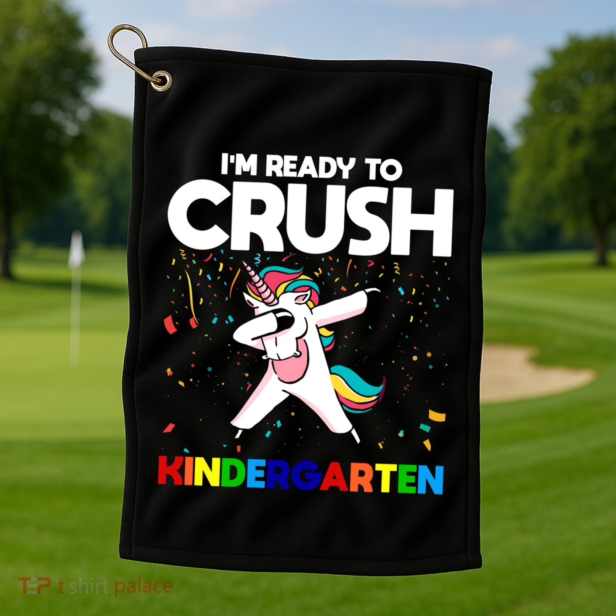 Im Ready To Crush First Grade Eletry School Great Gift Golf Towel