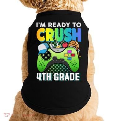 Im Ready To Crush 4th Grade Back To School Video Game Boy Gift Doggie Tank